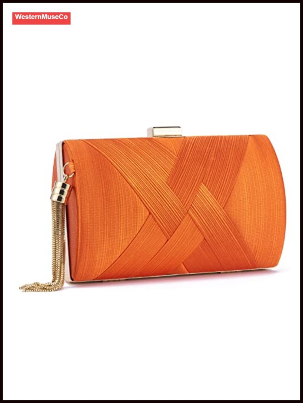 Fringed Satin Evening Clutch Purse Chain Shoulder Crossbody Bag